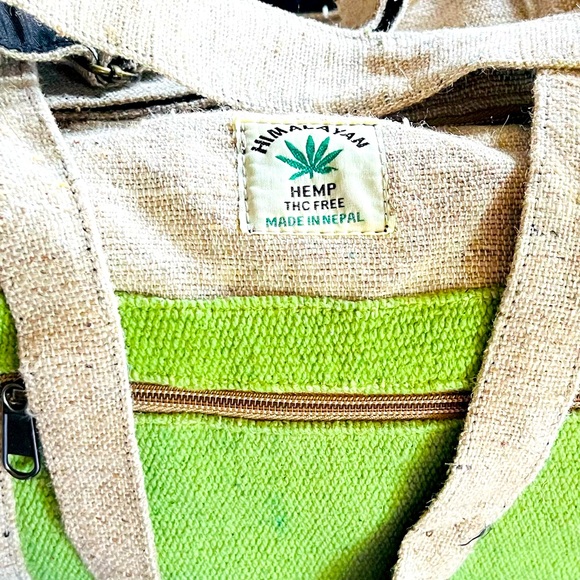 Pure Himalayan Hemp THC Free Duffel/Messenger/Gym Bag Made in Nepal - Picture 4 of 5